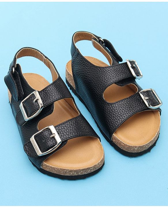 Pine Kids Open Toe Sandals - Black