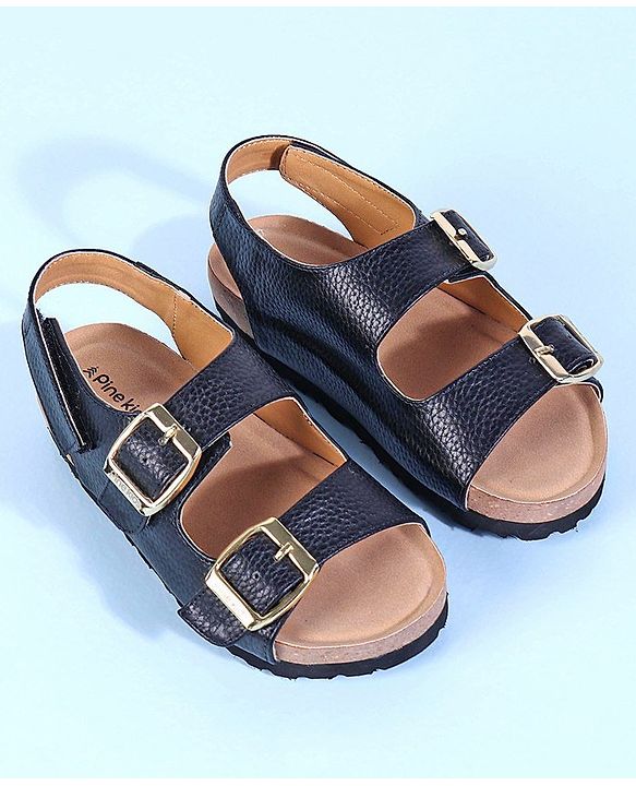 Pine Kids Open Toe Sandals - Black