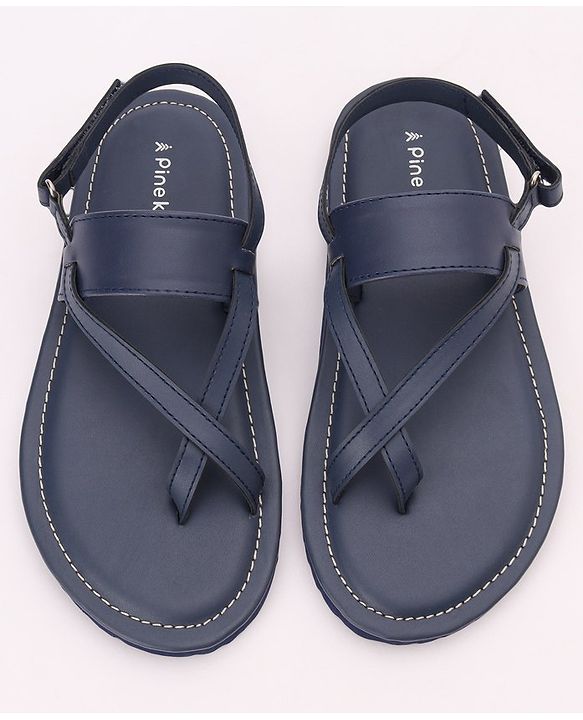 Pine Kids Party Wear Sandals - Navy Blue