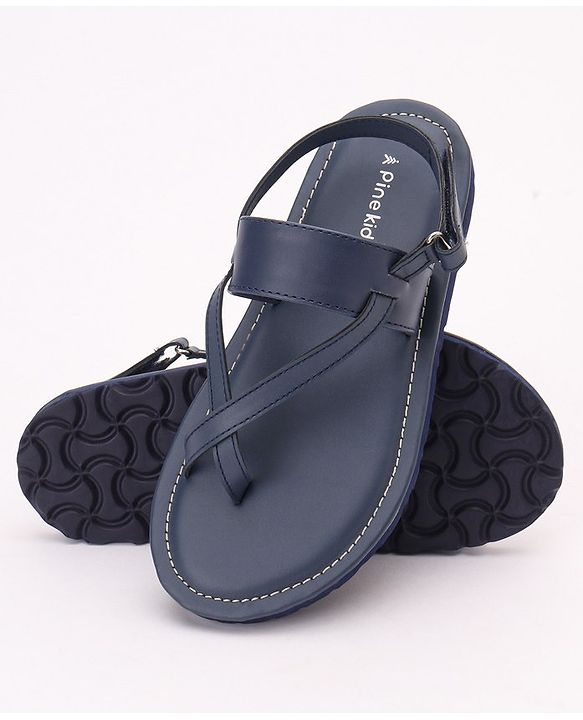 Pine Kids Party Wear Sandals - Navy Blue