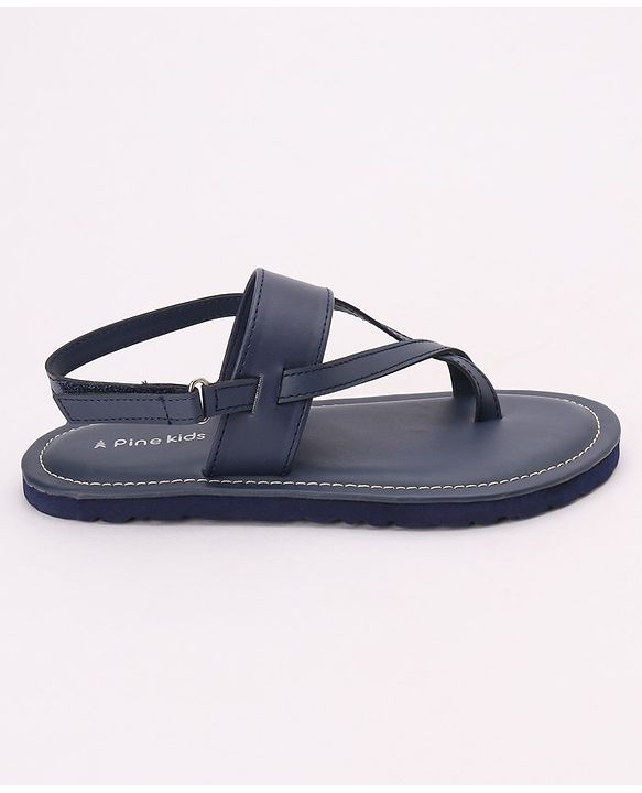 Pine Kids Party Wear Sandals - Navy Blue