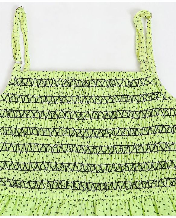 Pine Kids Singlet Frock with Hair Band - Green