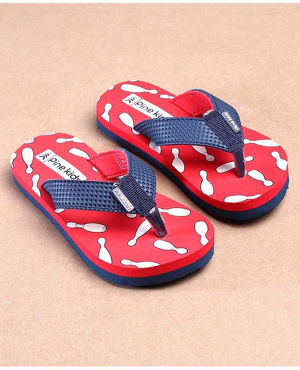 Pine Kids Casual Flip Flops - Red