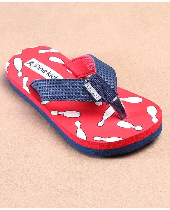 Pine Kids Casual Flip Flops - Red