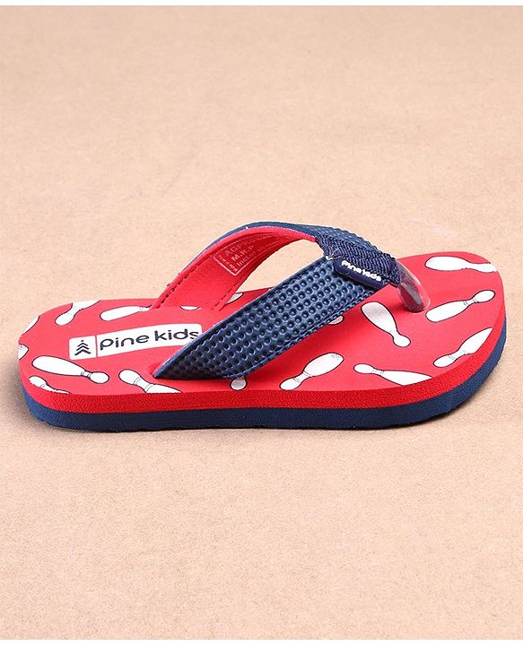 Pine Kids Casual Flip Flops - Red