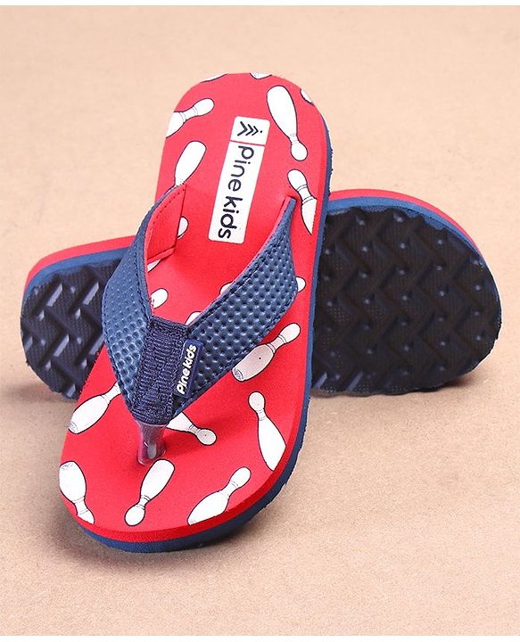 Pine Kids Casual Flip Flops - Red