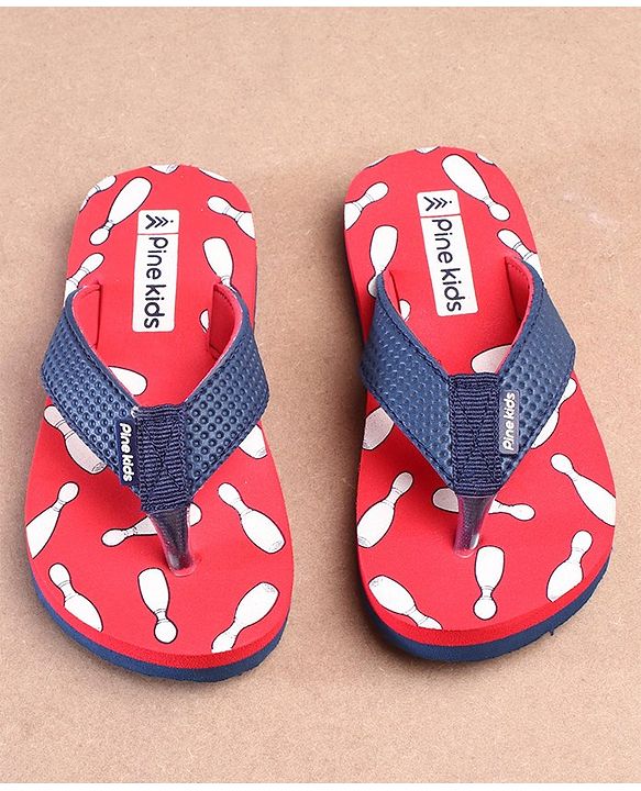 Pine Kids Casual Flip Flops - Red