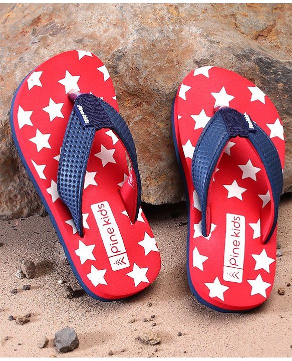 Pine Kids Casual Flip Flops - Red
