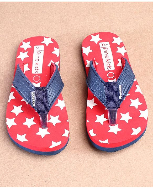Pine Kids Casual Flip Flops - Red