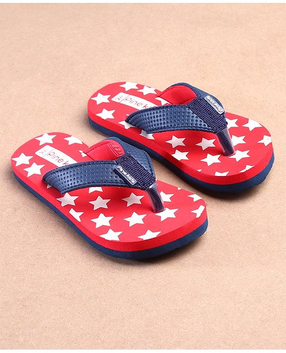Pine Kids Casual Flip Flops - Red
