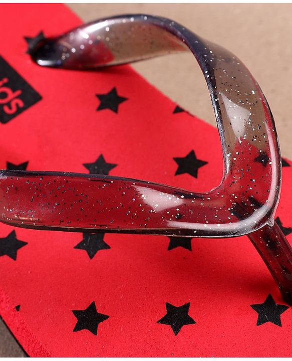 Pine Kids Flip Flops Star Print - Red