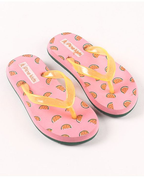 Pine Kids Casual Flip Flops Watermelon Print - Pink
