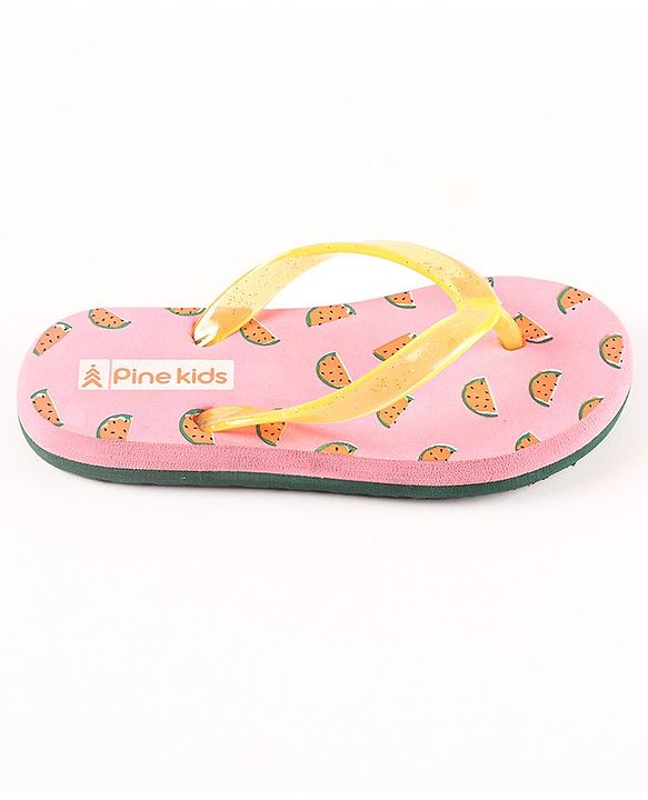 Pine Kids Casual Flip Flops Watermelon Print - Pink