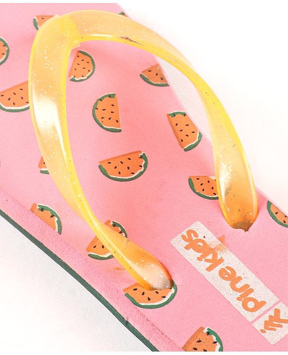 Pine Kids Casual Flip Flops Watermelon Print - Pink