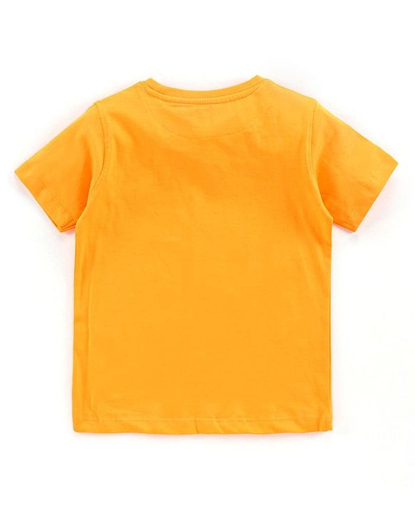 Pine Kids Half Sleeves 100% Cotton Biowashed Tee Pack of 2 - Blue Yellow