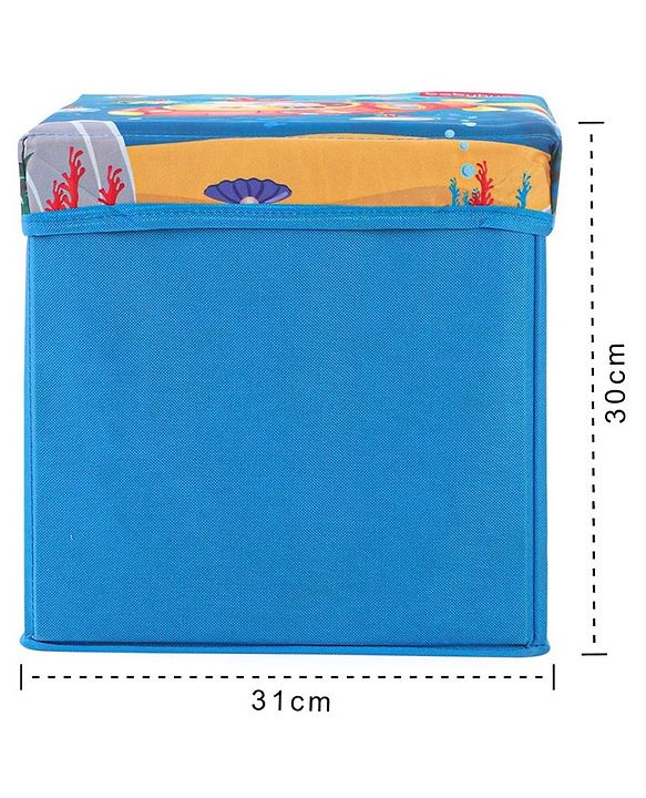 Babyhug Sto-Sit Foldable Storage Box Submarine Print - Blue