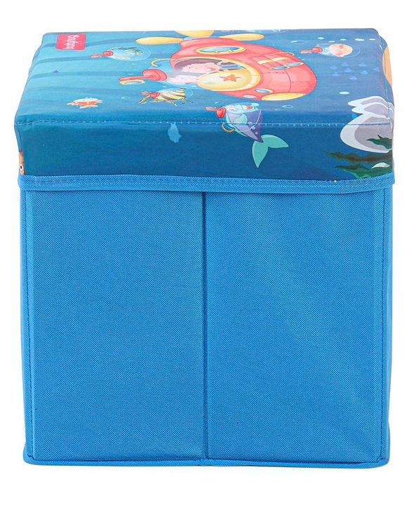 Babyhug Sto-Sit Foldable Storage Box Submarine Print - Blue