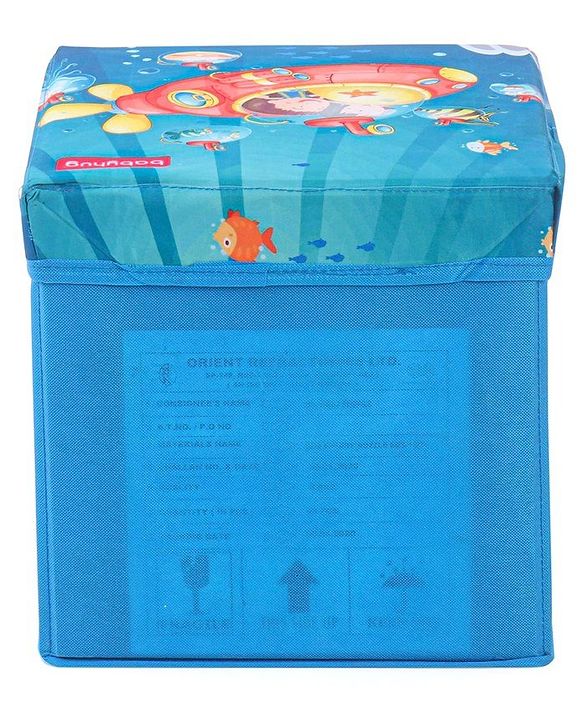 Babyhug Sto-Sit Foldable Storage Box Submarine Print - Blue