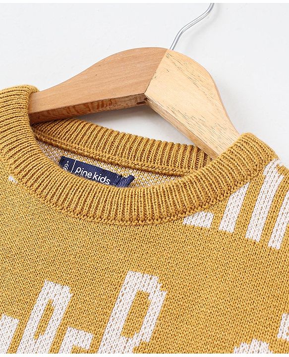 Pine Kids Full Sleeves Pullover Sweater - Yellow