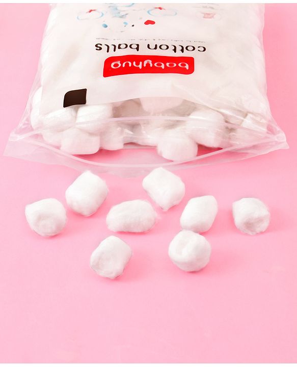 Babyhug 100% Pure Cotton Balls Soft & Gentle for Baby Care  140 Pieces (100g) | Highly Absorbent | Baby Care | First-Aid | Makeup