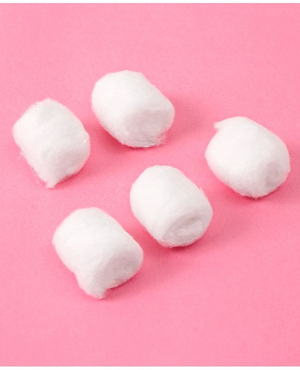 Babyhug 100% Pure Cotton Balls Soft & Gentle for Baby Care  140 Pieces (100g) | Highly Absorbent | Baby Care | First-Aid | Makeup