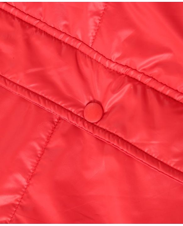 Pine Kids  Medium Winter Full Sleeves Padded Jacket With Neck Band- Red