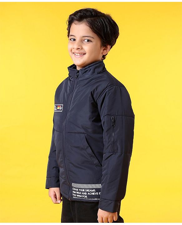 Pine Kids Full Sleeves Padded Jacket - Navy Blue