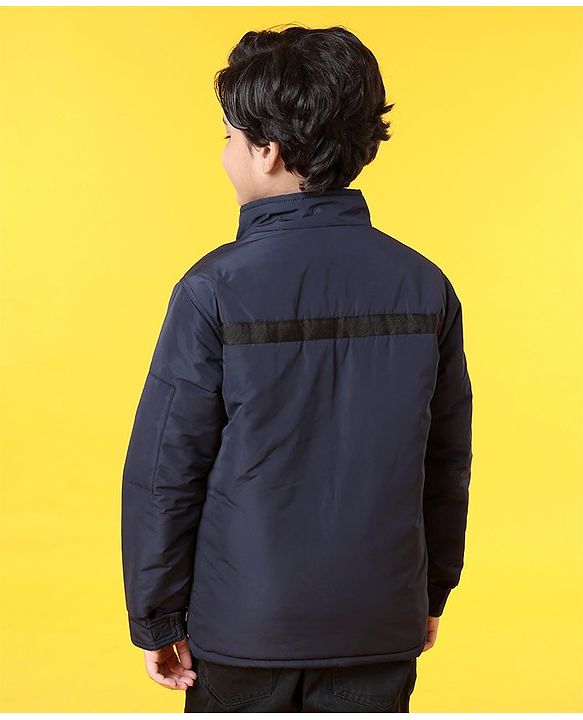Pine Kids Full Sleeves Padded Jacket - Navy Blue