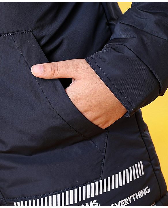 Pine Kids Full Sleeves Padded Jacket - Navy Blue
