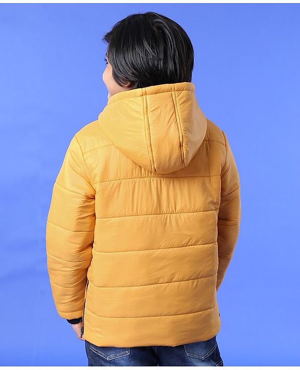 Pine Kids Full Sleeves Hooded Padded Jacket - Yellow