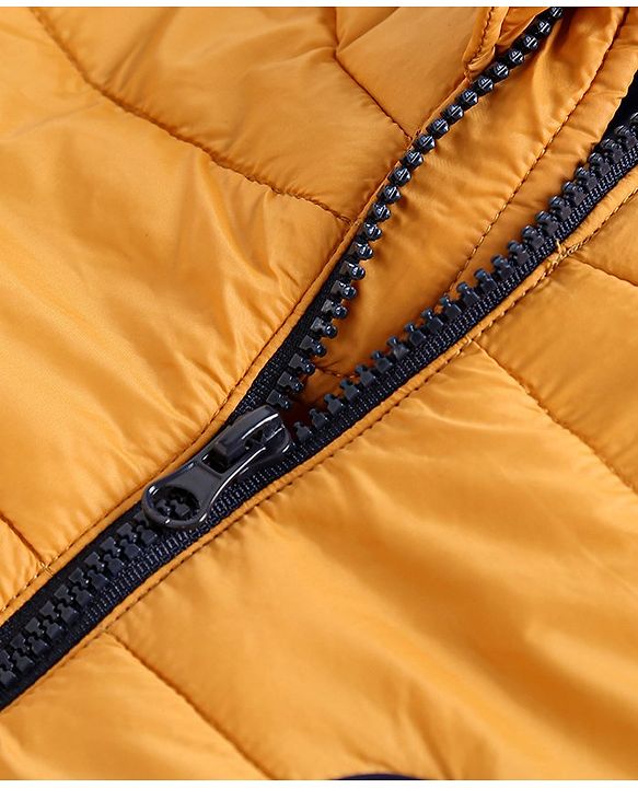 Pine Kids Full Sleeves Hooded Padded Jacket - Yellow