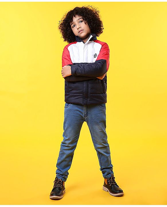 Pine Kids Medium Winter Full Sleeves Padded Jacket - Multicolour