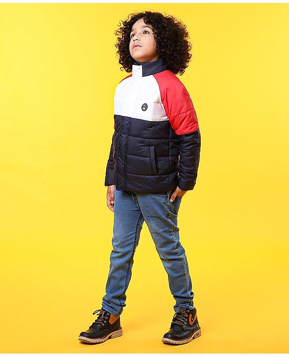 Pine Kids Medium Winter Full Sleeves Padded Jacket - Multicolour