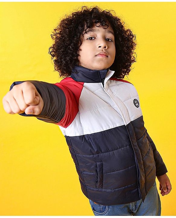 Pine Kids Medium Winter Full Sleeves Padded Jacket - Multicolour