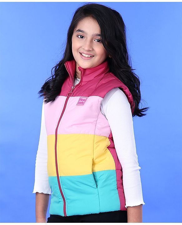 Pine Kids Sleeveless Light Winter Padded Jacket - Multicolor