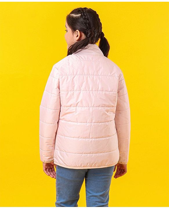 Pine Kids Full Sleeves Metallic Padded Jacket - Pink