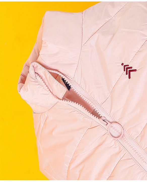 Pine Kids Full Sleeves Metallic Padded Jacket - Pink