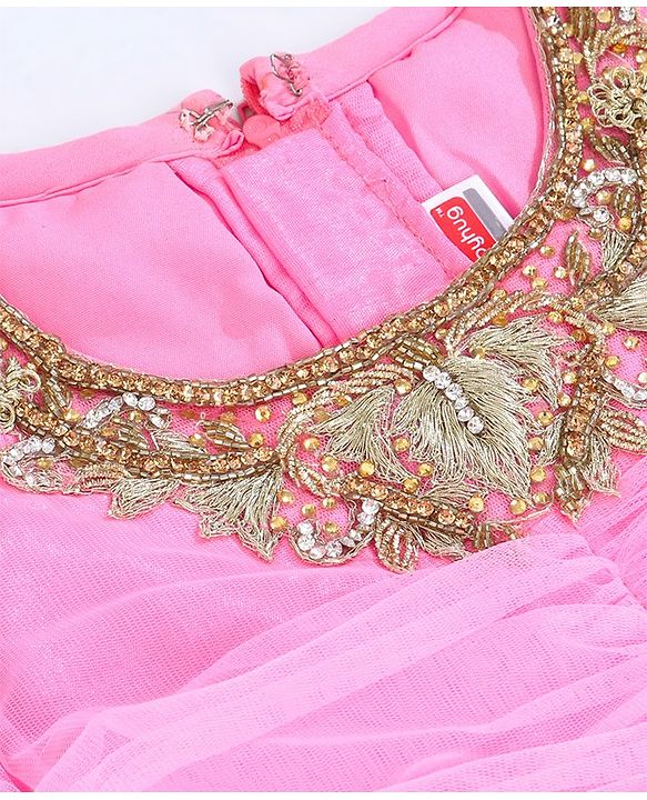 Babyhug Sleeveless Ethnic Dress - Pink