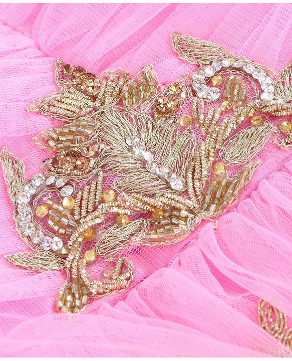 Babyhug Sleeveless Ethnic Dress - Pink