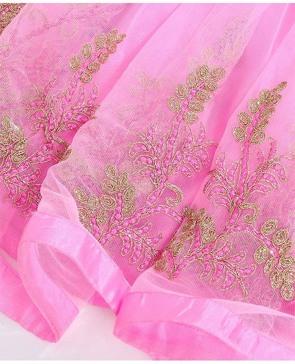 Babyhug Sleeveless Ethnic Dress - Pink