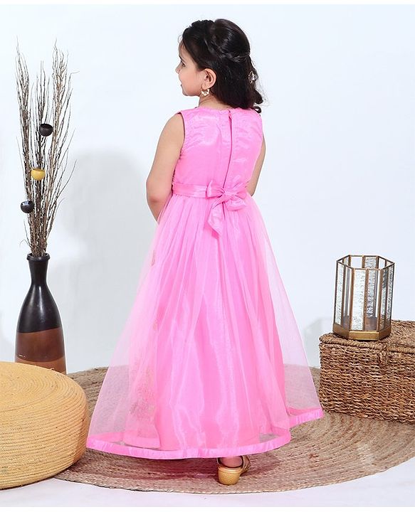 Babyhug Sleeveless Ethnic Dress - Pink