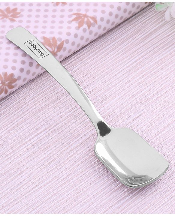 Babyhug Stainless Steel Ice Cream Spoon & Fork Set of 4 - Silver