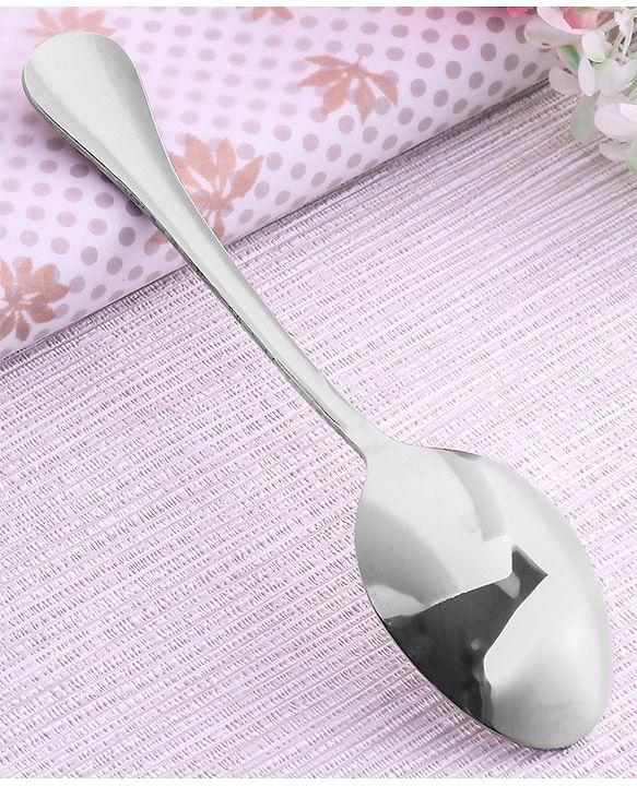 Babyhug Stainless Steel Spoon Set of 6 - Silver