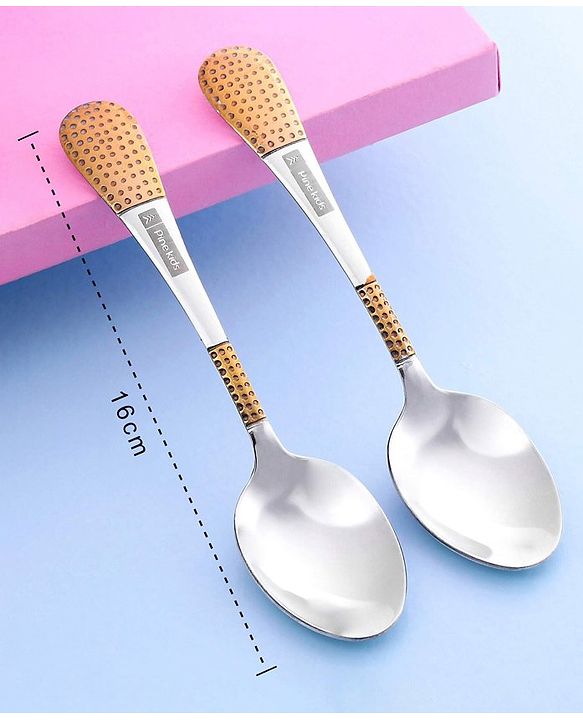 Pine Kids Stainless Steel Spoon Pack of 6 - Length 16 cm Each