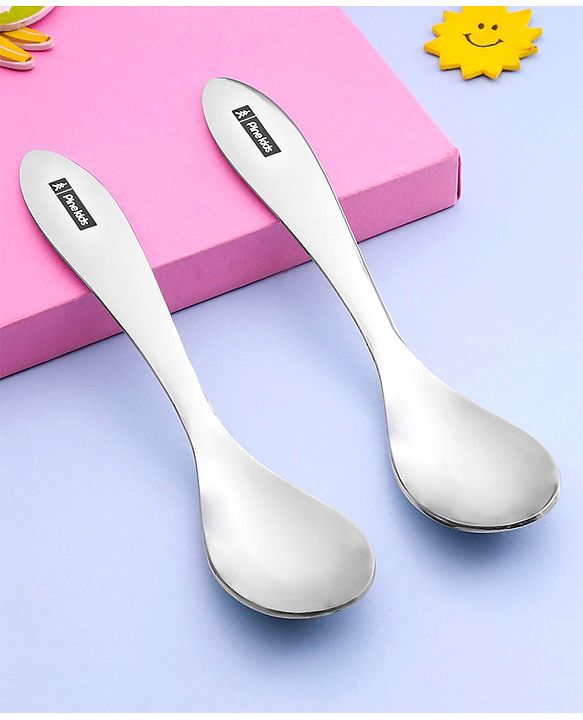 Pine Kids Stainless Steel Spoon Pack of 6 - Length 16 cm Each