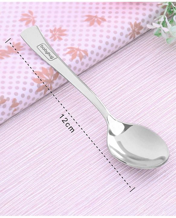 Babyhug Stainless Steel Spoon Set of 6 - Silver