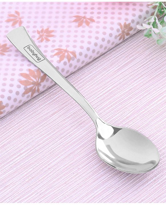 Babyhug Stainless Steel Spoon Set of 6 - Silver