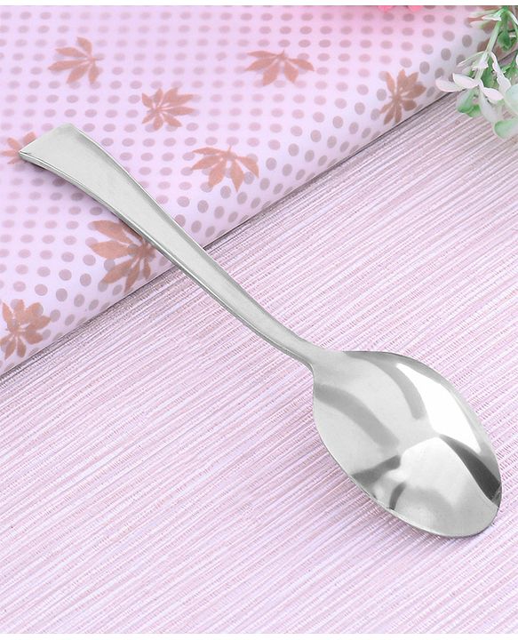 Babyhug Stainless Steel Spoon Set of 6 - Silver