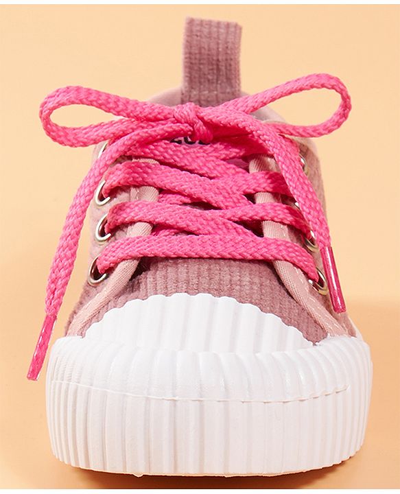 Cute Walk by Babyhug Lace Up Casual Shoes - Pink