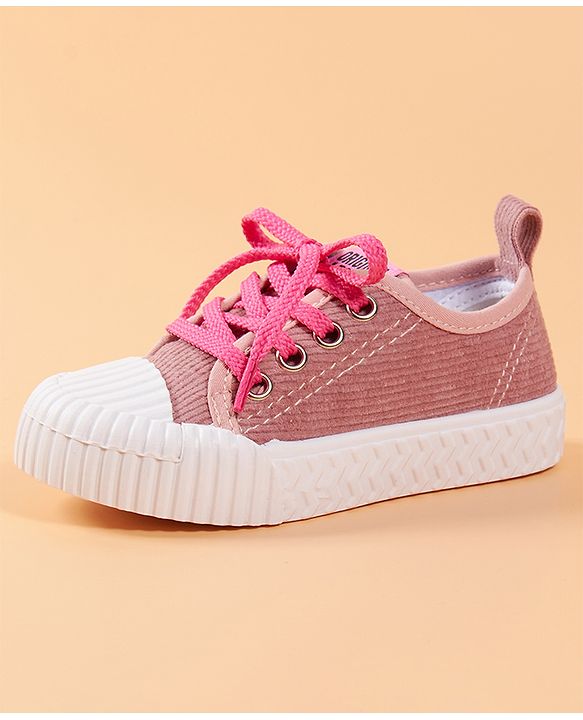 Cute Walk by Babyhug Lace Up Casual Shoes - Pink